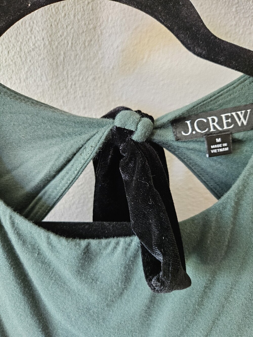 J. Crew Formknit Open back Velvet Bow Shirt - Picture 7 of 15
